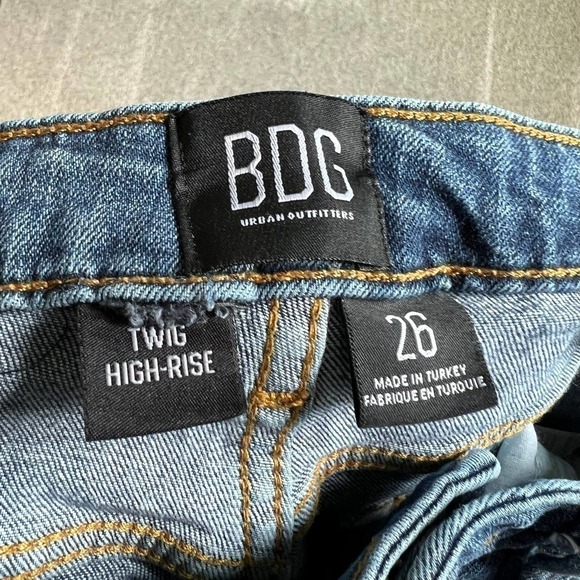 BDG Urban Outfitters Twig High Waist Skinny Stretch Distressed Jeans Women's 26 - Picture 5 of 7